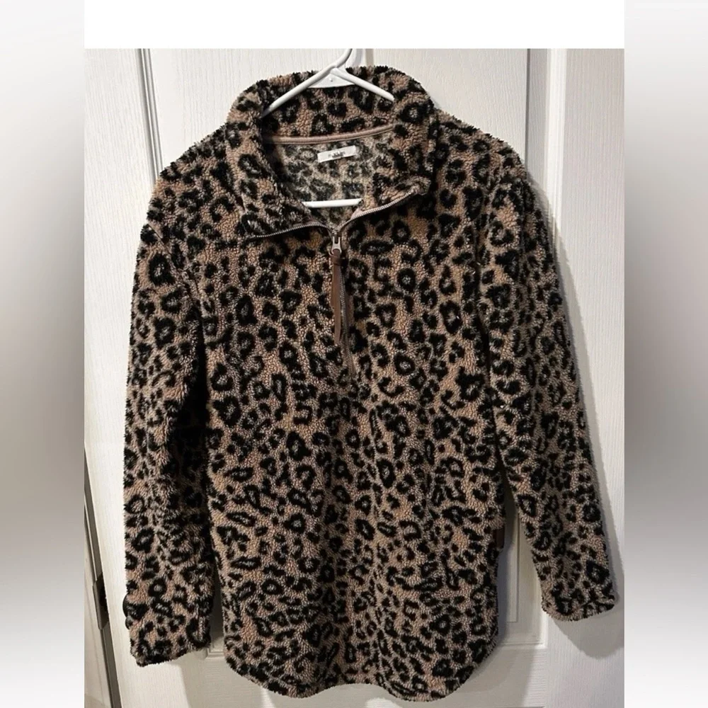 Maurices Leopard Print Teddy Jacket